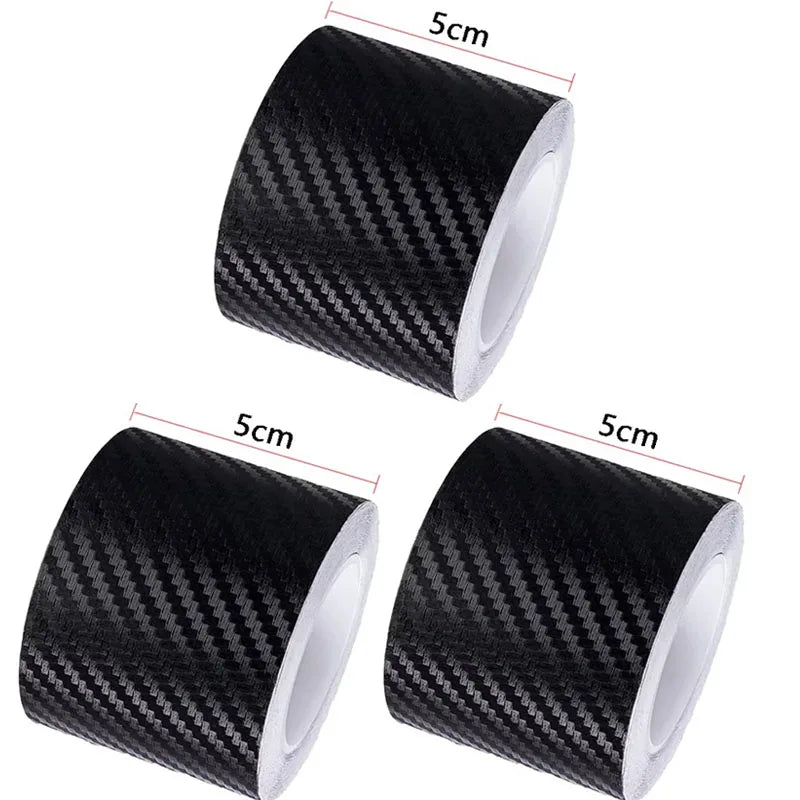 1/3/4pcs 7/5/3/1m Car 3D Carbon Fiber Sticker Threshold Anti Slip Protector Luggage Bumper Side Mirror Anti Scratch Tape Sticker Oasis Select 7m 5cm-3pcs
