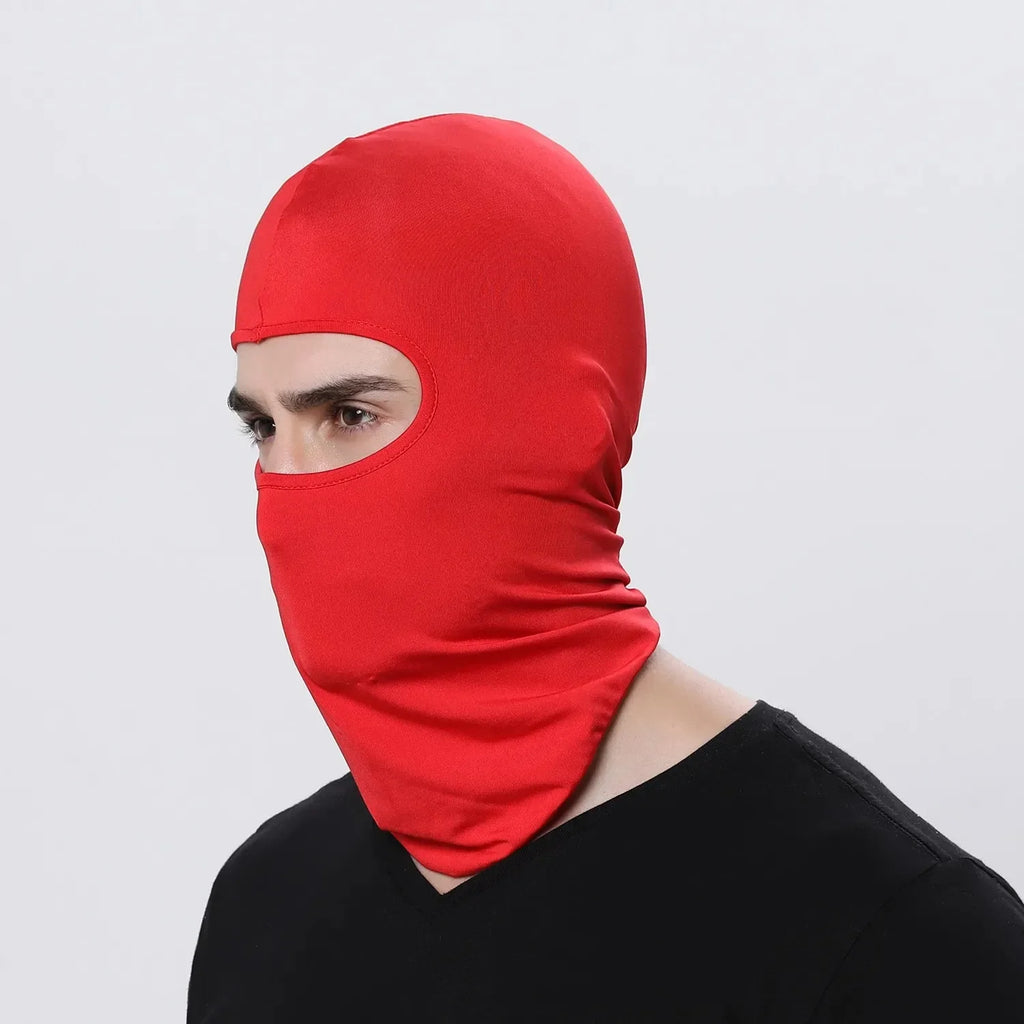 Balaclava Motorcycle Face Mask Moto Helmet Bandana Hood Ski Neck Full Face Mask Windproof Dustproof Face Shield Men's Biker Mask Oasis Select 1PCS Red