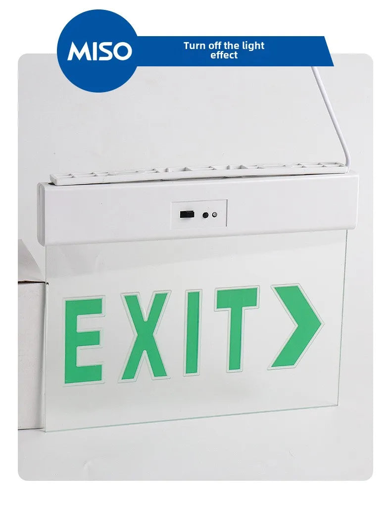 Rechargeable LED Emergency Exit Sign Light | ABS 3W Indicator