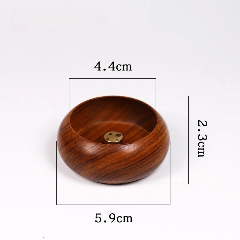 Solid Wood Incense Holder Ash Catcher Bowl – 4-Hole Burner Incense Holder Oasis Select A