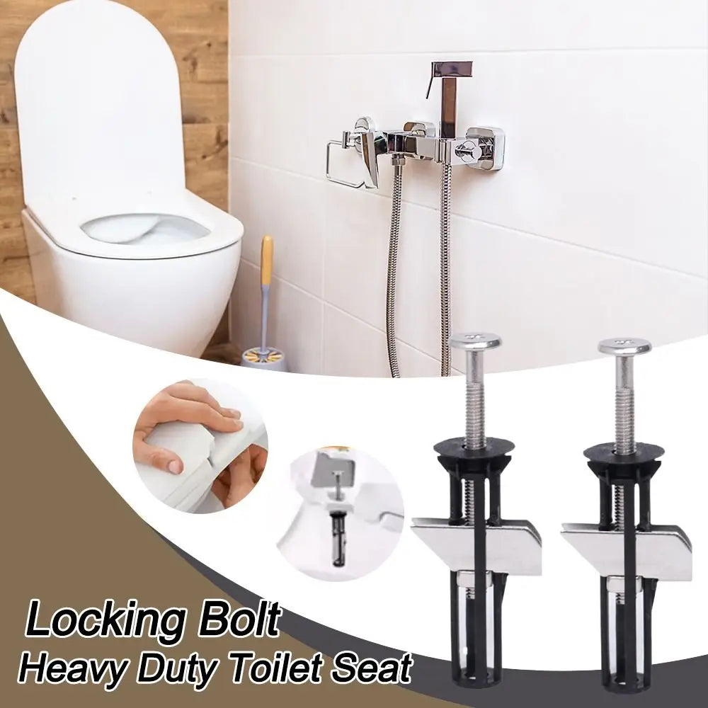 2Pcs Heavy Duty Toilet Seat Fastener Bolt Kit Universal Stainless Steel Toilet Seat Bolts Expansion Screw Oasis Select
