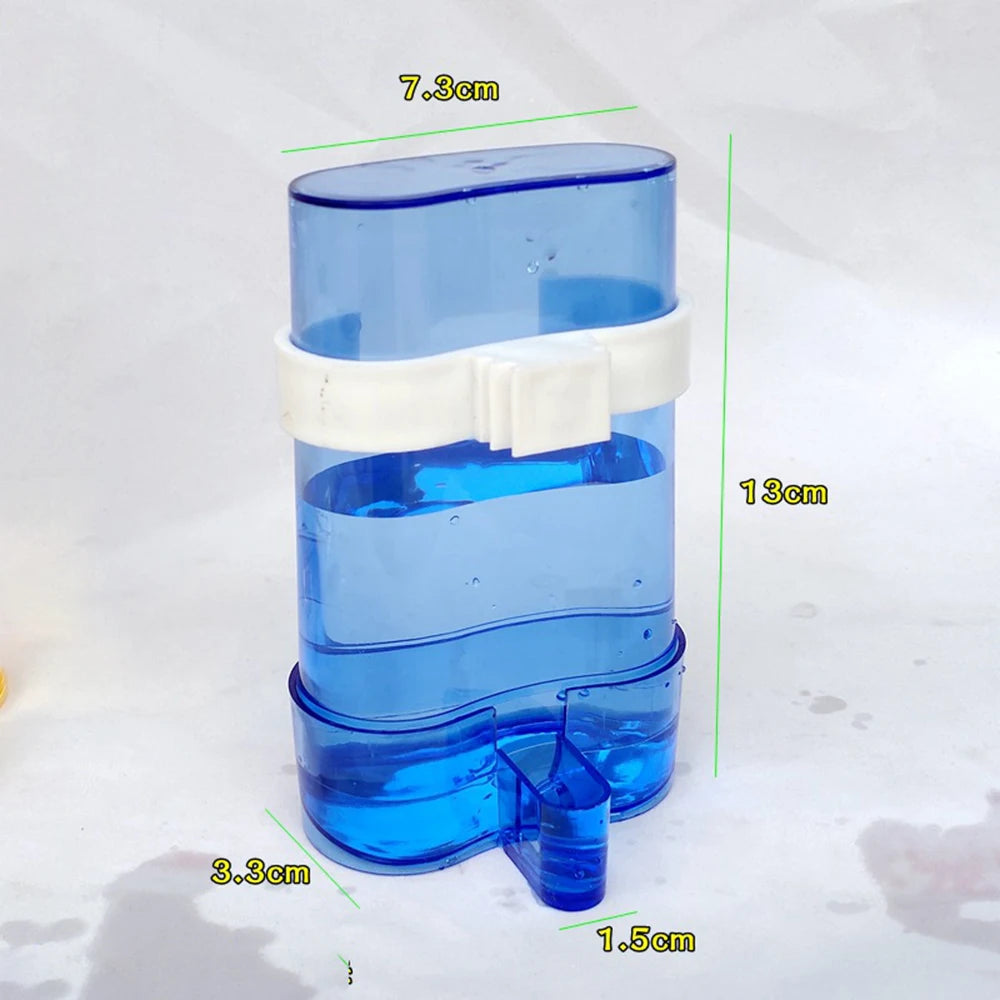 Birds Water Feeders Dispenser Automatic Bird Feeder Parrot Canary Parakeet Cage Food Drinking Feeding Supplies Pet Accessories Oasis Select Blue