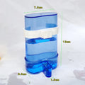 Birds Water Feeders Dispenser Automatic Bird Feeder Parrot Canary Parakeet Cage Food Drinking Feeding Supplies Pet Accessories Oasis Select Blue