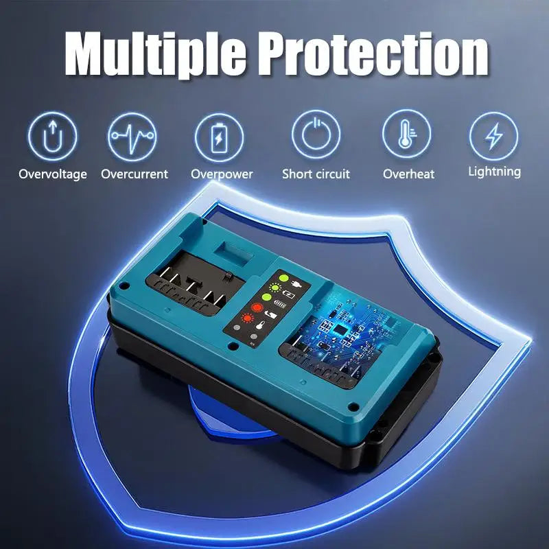 1pcs Battery Charger For Replacement Charger Station Suitable For 14.4-18V BAT609 BAT609G Lithium-Ion Battery 2-Port Charging Oasis Select
