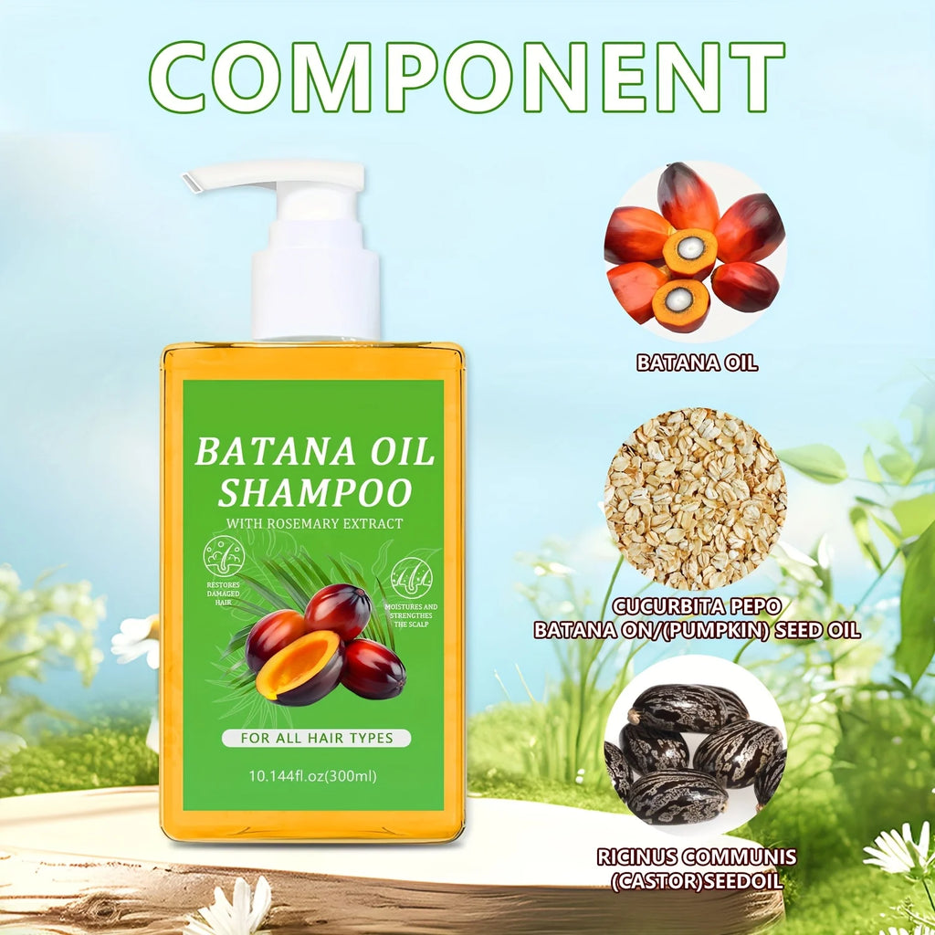 Organic Batana Oil Shampoo with Rosemary | All Hair Types Nourishing Shampoo Oasis Select