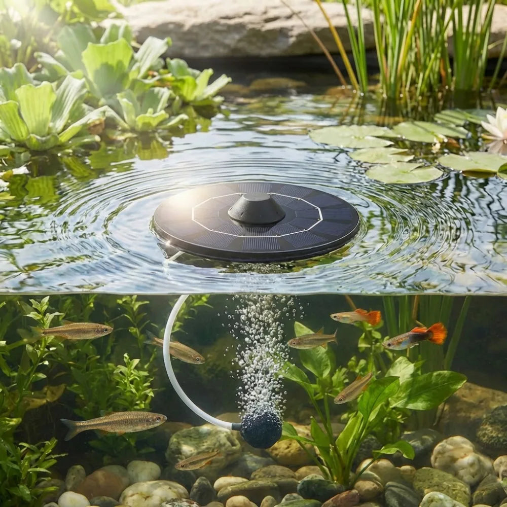 2.5W Pond Air Pump, Floating Solar Aerator Oxygen Pump, Fish Tank Aquarium Fish Pond Solar Oxygenator, Improve Pond Circulation Oasis Select