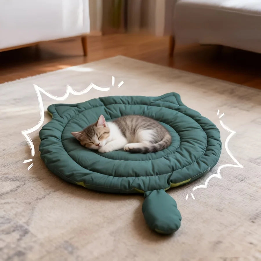 Universal Cat Sleeping Pad Cute Dog Mat for Sleeping Big-faced Cat Design Soft and Breathable for All Seasons Washable Pet Pad Oasis Select