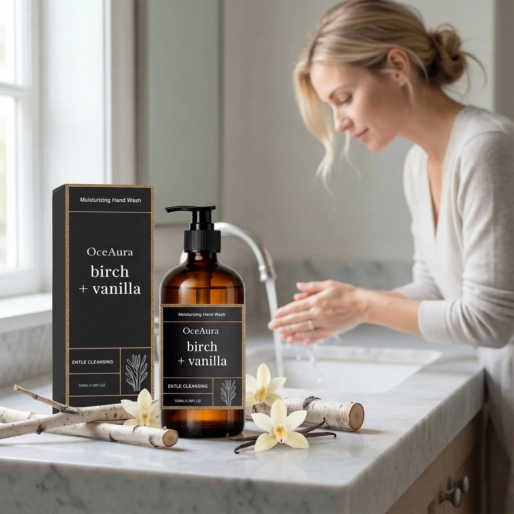 Moisturizing Hand Wash Vanilla Extract Nourishing Liquid Soap Gentle Cleansing Hand Soap for Daily Use Soft Hands Family Care Oasis Select