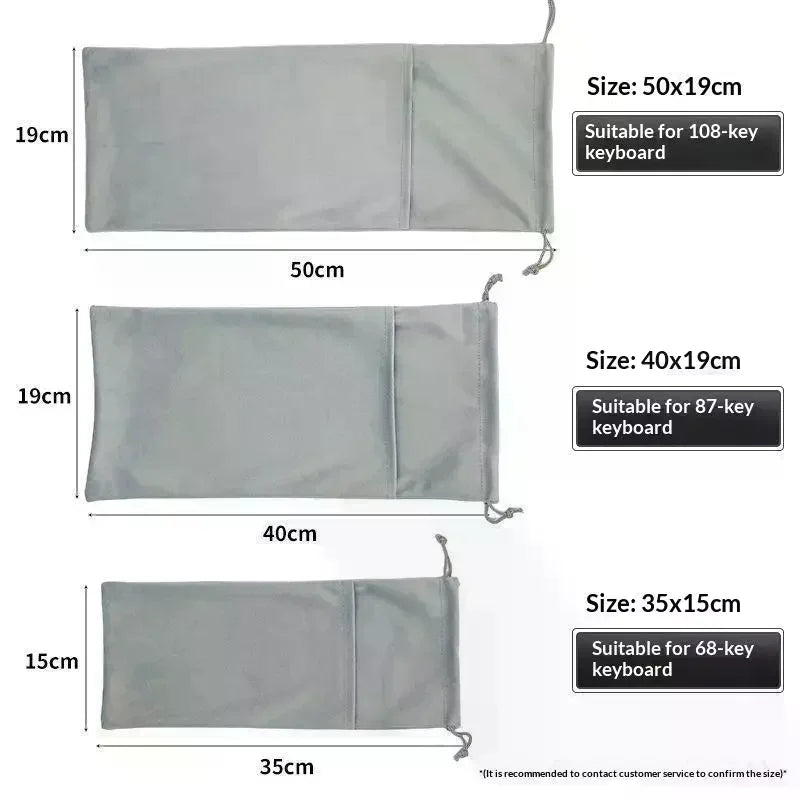 Storage Bags Keyboard Bags Drawstring Pocket Dustproof Handbag For Suitable For 68/87/108 Key Keyboards Oasis Select