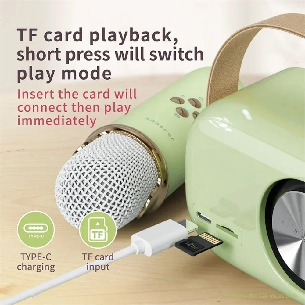 Portable Karaoke Bluetooth Speaker & Wireless Microphone | FM