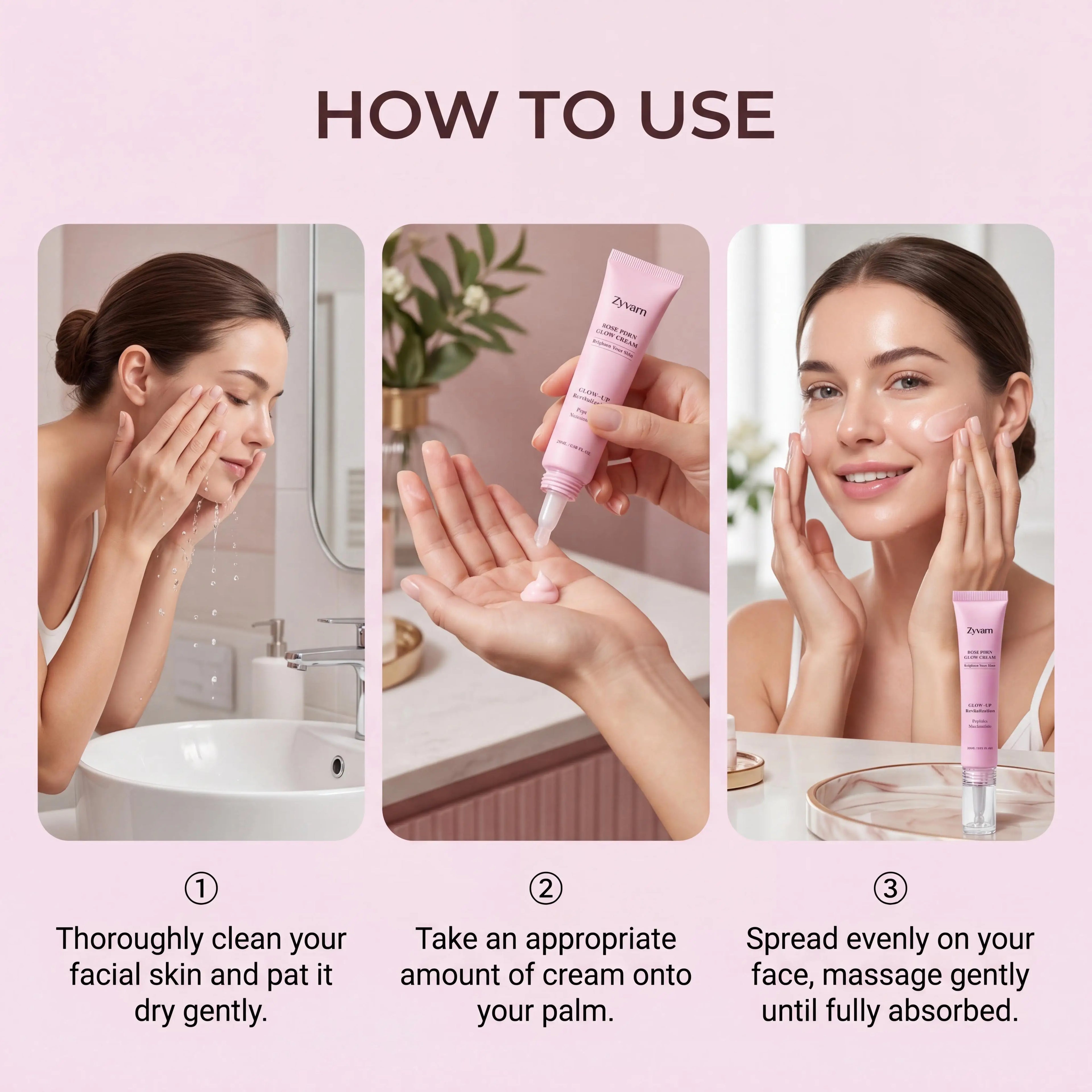 Pure Rose PDRN Glow Boost Cream Rejuvenating Long-lasting Hydration for Natural Radiant Skin Nicotinamide & Peptide Facial Cream Oasis Select