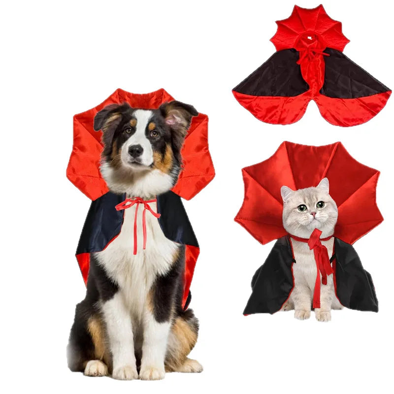 Cute Halloween Pet Costumes Cosplay Vampire Cloak For Small Dog Cat Kitten Puppy Dress Kawaii Pet Clothes Cat Accessoties Gift Oasis Select