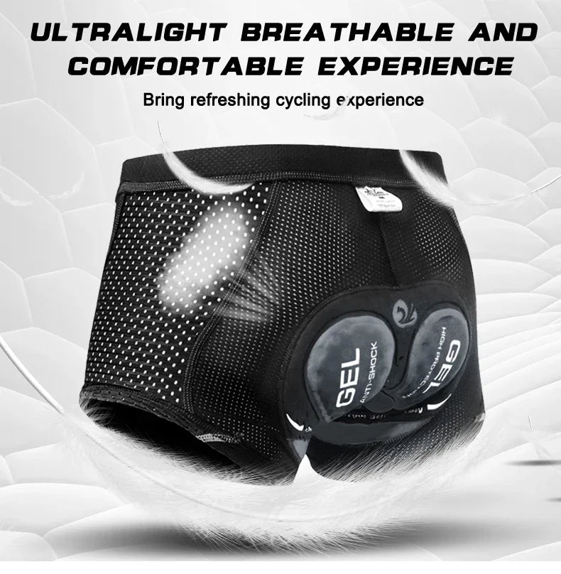 X-TIGER Men's Cycling Underwear with 5D Gel Cushioned MTB Boxer Cycling Shorts Road Cycling Underwear Cycling Equipment Oasis Select