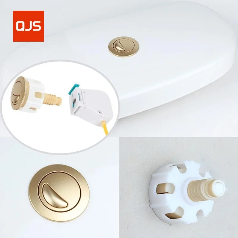 Toilet Flush Button Cistern Flusher Replacement Parts, Toilet Push Button Easy Installation Modern Bathroom Upgrade (Matt Gold) Oasis Select