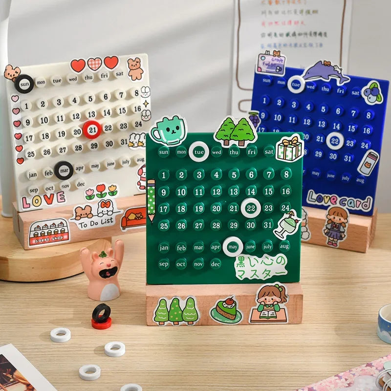Diy Perpetual Calendar Ring Table Calendar Table Acrylic Calendar Display Learn Countdown Reminder Card Oasis Select