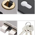 Door Lock Door Handle With Key Box And Complete Lock Set Matt Black Furniture Space Aluminum Panel Sturdy Home Improvement