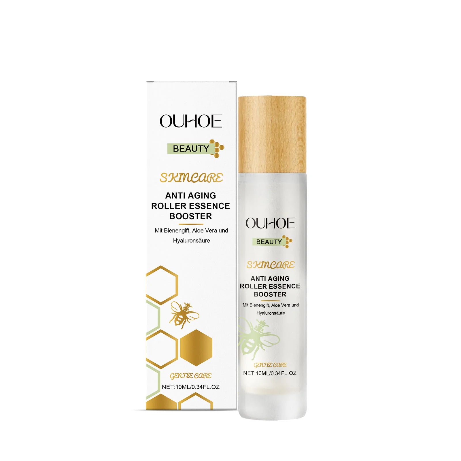 Ouhoe Night Essence Gentle Nourishing Moisturizing Tightening Skin Remove Wrinkle Lift Frim Fade Fine Lines Roller Face Serum Oasis Select 10ml boxed