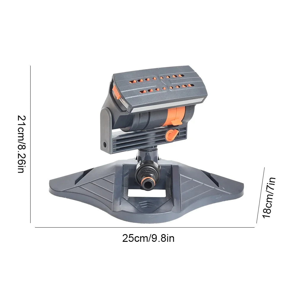 Mini Oscillating Sprinkler Large Coverage Adjustable Rotating Lawn Sprinkler 16Holes Watering Grass Sprinkler for Outdoor Garden Oasis Select Style A spain