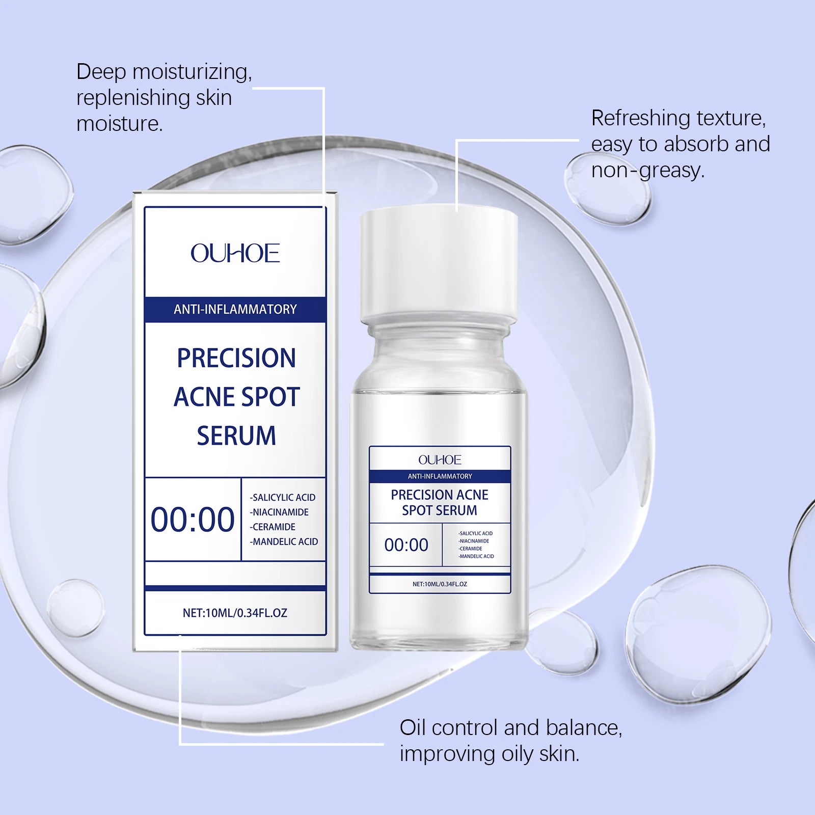 10ML Facial Care Serum Deep Moisturizing Acne Care Refine Pores Soothing Redness Oil Control Nourishing Smoothing Face Serum Oasis Select