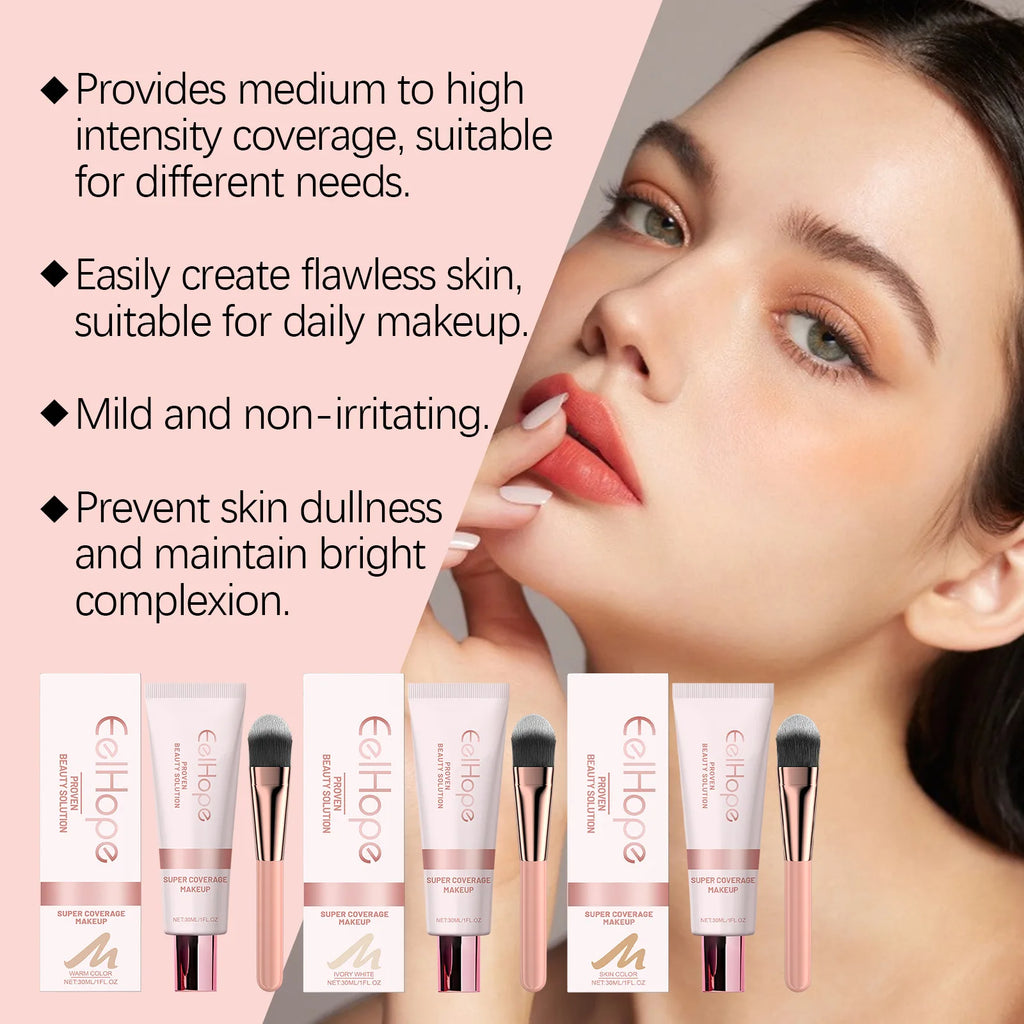 Concealer Face Foundation Liquid Long Lasting Waterproof Moisturize Oil Control Full Coverage Face Makeup Professional Cosmetics Oasis Select