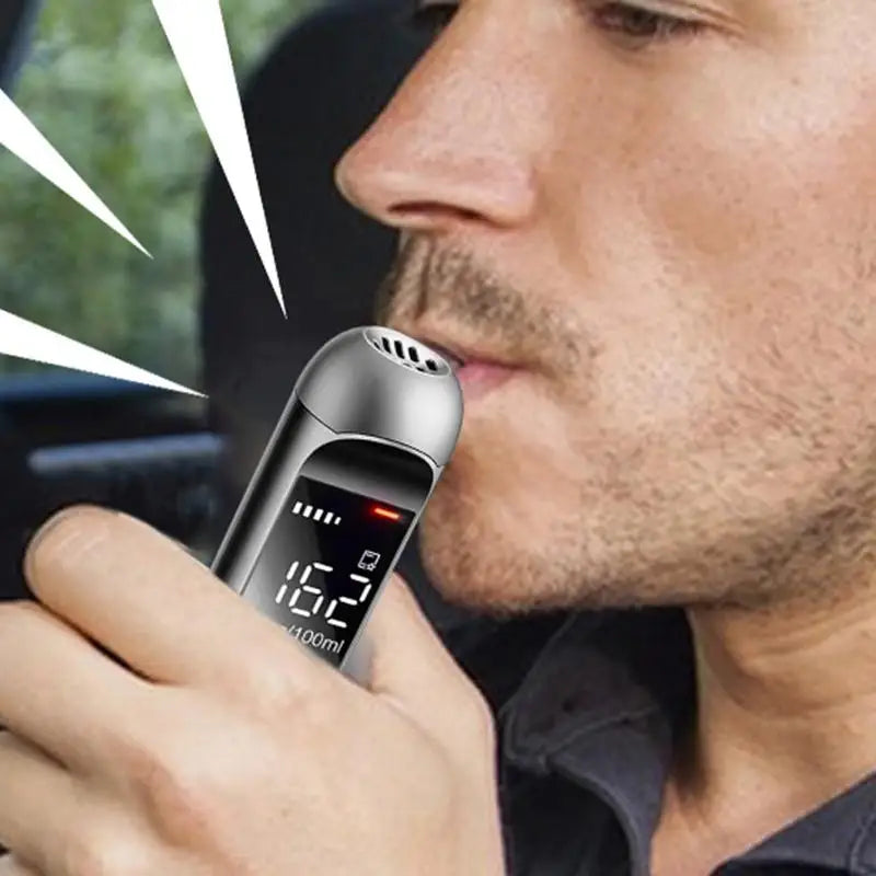 Pocket Breathalyzer Breath Alcohol Detector LED Display Alcohol Tester Hand Held Accurate Alcohol Breath Test Tool for Personal Oasis Select