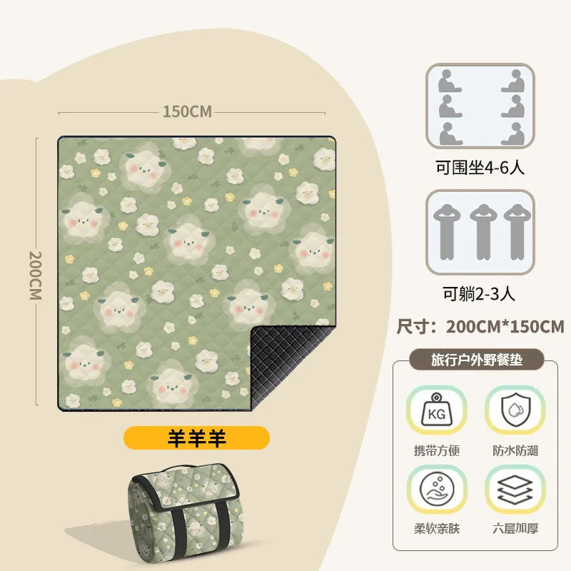 Picnic Mat Moisture-proof Mat Thickened Outdoor Camping Mat Music Festival Cushion Beach Mat Portable Floor Mat Oasis Select