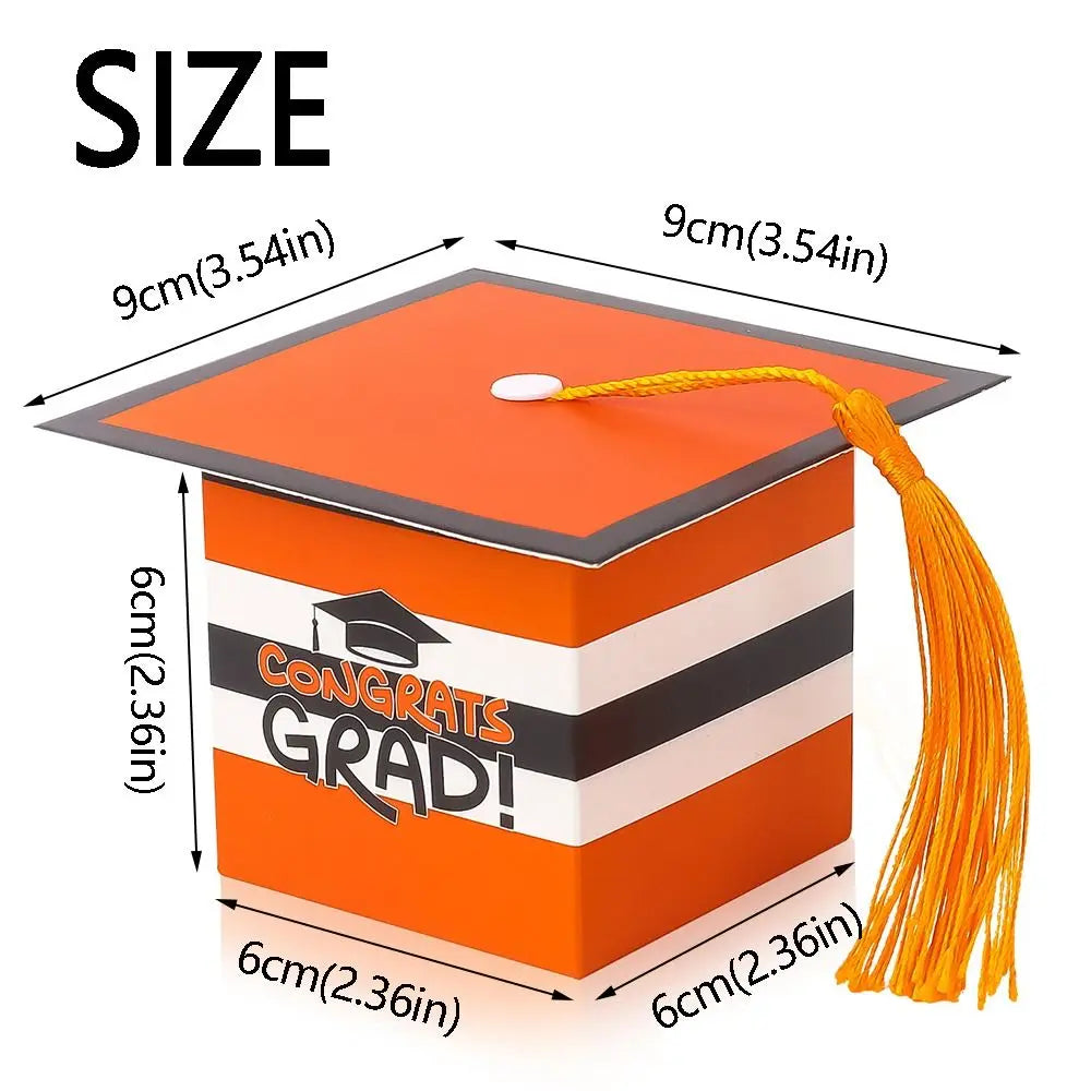 12-Pack Doctoral Hat Graduation Candy Boxes | DIY Party Favors