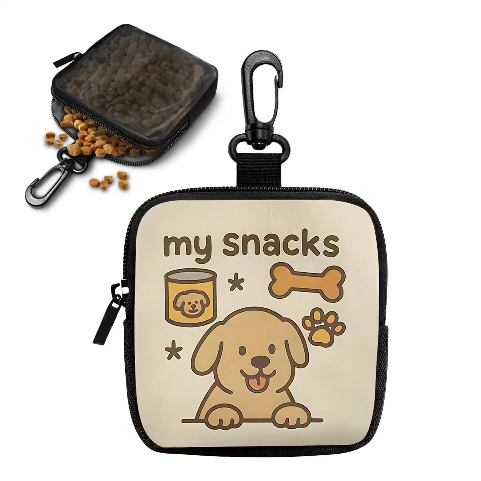 Portable Dog Treat Training Bag with Hook & Zipper