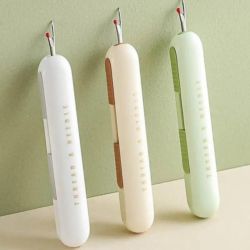 Needle Threader Seam Ripper 2-in-1 Manual Threader Stitching Remover Household Sewing Accessories Double End Design Needle Work Oasis Select