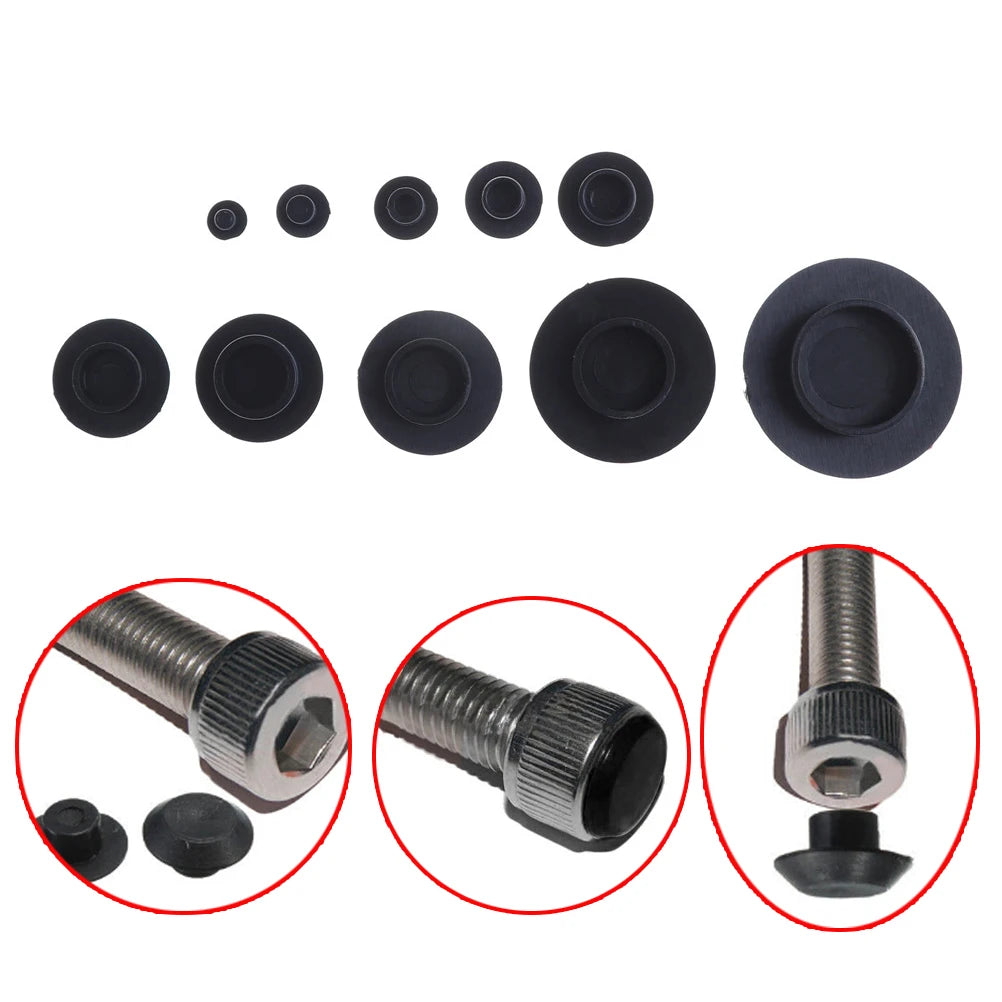 10Pcs Hex Socket Allen Bolt Screw Nut Hexagon Head Cover Cap Protector M4,M5, M6, M8, M10,M12 Oasis Select