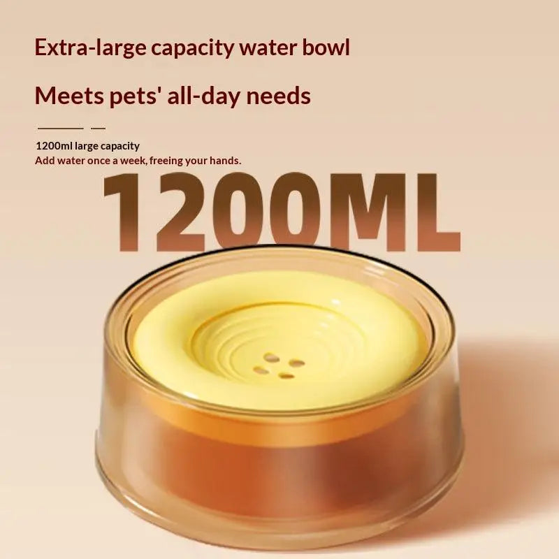 1200ml Dog Water Bowl No Spill Floating Design Keeps Mouths Dry Suitable for Home Environments Oasis Select