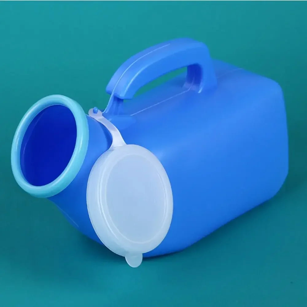 Portable Night Toilet Large Capacity Urinal Urinal Storage 1200ml Pe Handle Urinary Bottle The Elderly Oasis Select 1200ML-Blue A