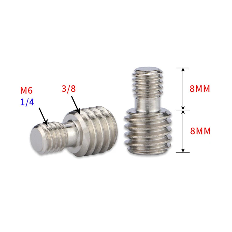 M6 1/4 Or 3/8 Male To Male Screw Mount Adapter For Camera Tripod Camera Photography Accessories Oasis Select