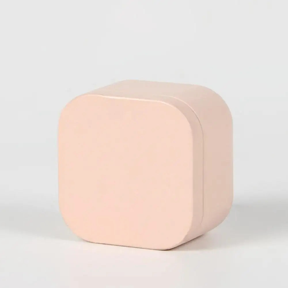 Portable Solid Color Mini Tin Box Tea Sealed Jar Packing Boxes Jewelry Candy Small Storage Can Coin Earring Headphones Gift Case Oasis Select Square Pink