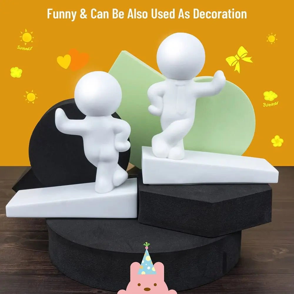 Cute Cartoon Decorative Door Stop No Drilling Action Figure Door Stopper Non-slip Anti Collision Door Bumper for Home&Bedroom Oasis Select