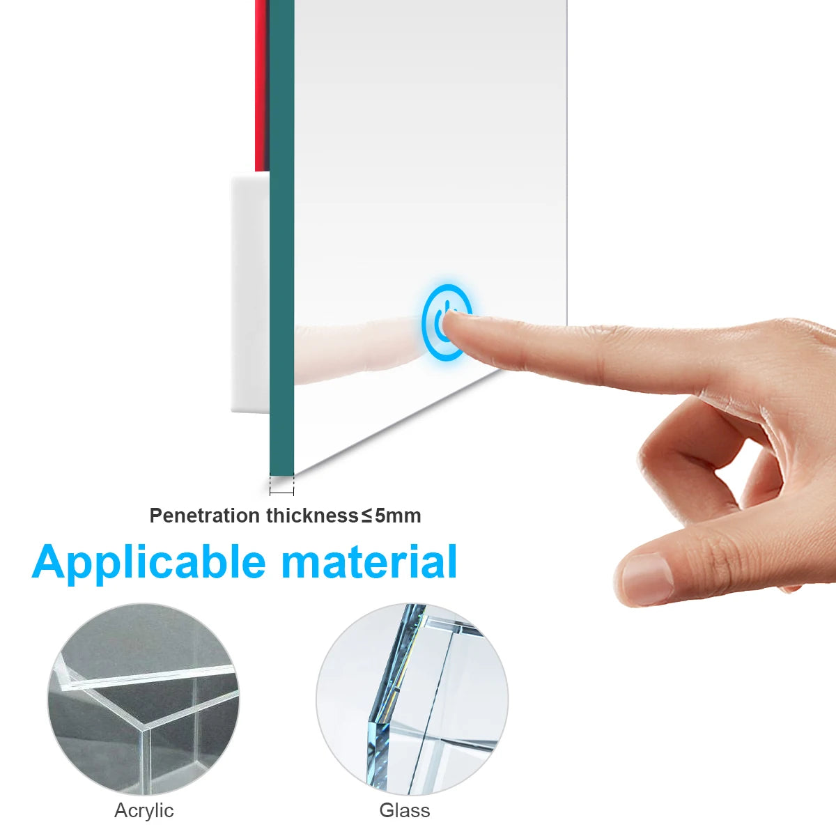 12V CCT Adjustable Stepless Dimming Touch Sensor Switch For Bathroom Mirror Backlight Decoration Mirror Lights LED Dimmer Switch Oasis Select