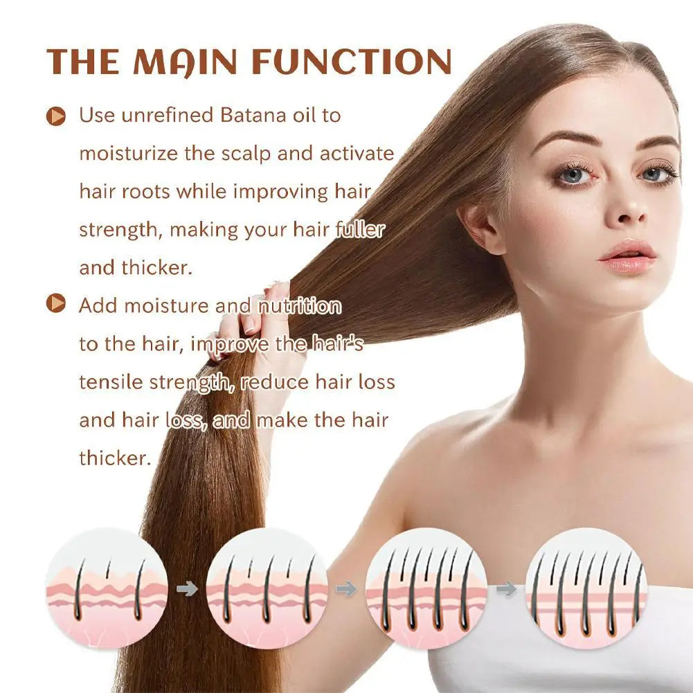 120ml Batana Oil Conditioner For Hair Growth, Raw Pure Batana Oil Hair Care Mask For All Hair Types, Help Repair Hair Split Ends Oasis Select
