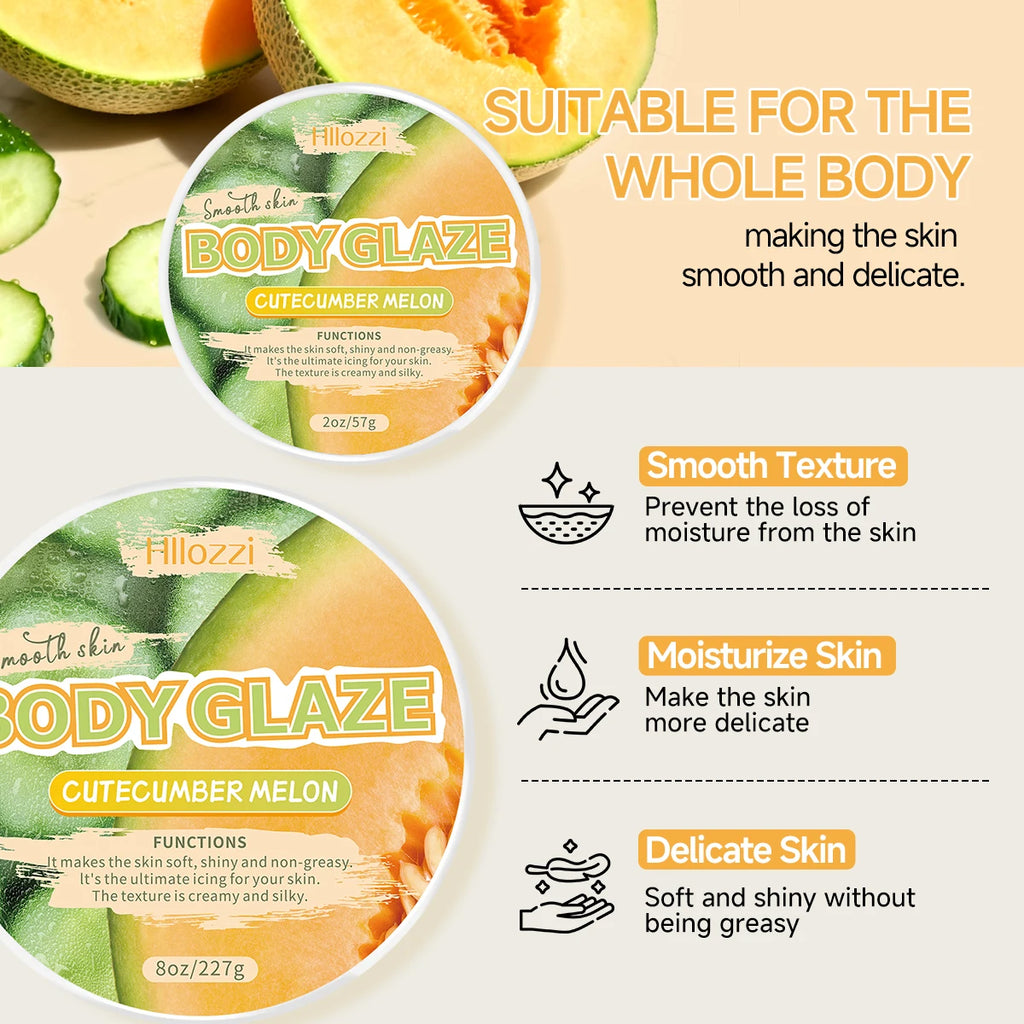 8oz 2oz Body Glaze Melon Moisturizes, Protects, and Repairs the Skin brighten and smooth the look of uneven complexion Oasis Select