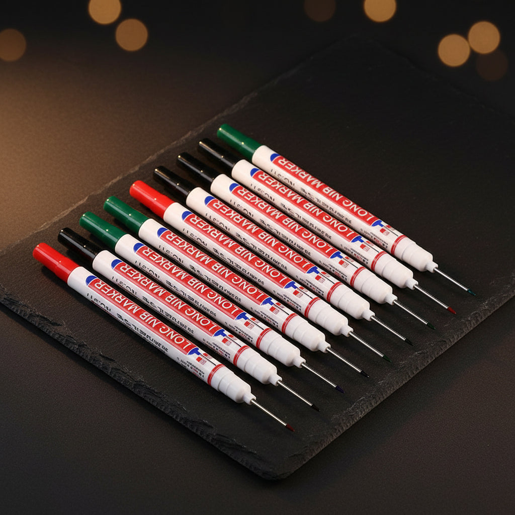 4PCS 20mm Deep Hole Long Nib Multi-Purpose Head Markers for Metal Perforating Pen Woodworking Decoration Art Supplies Oasis Select