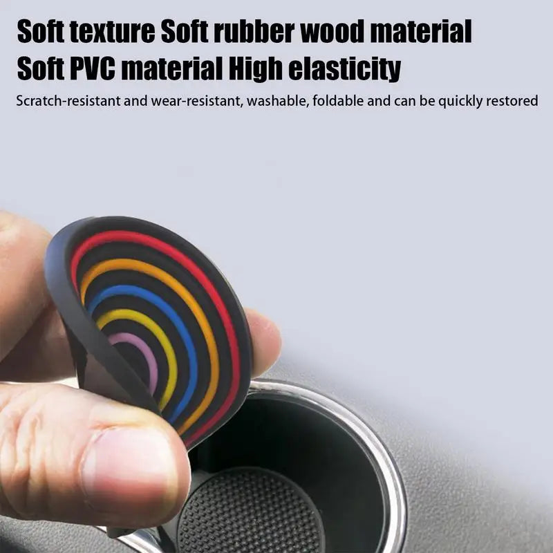 Cup Holder Coasters for Car Non-Slip Car Coasters Rainbow Car Drink Coaster Car Cup Holder Insert Cupholder Coaster Car Decor Oasis Select