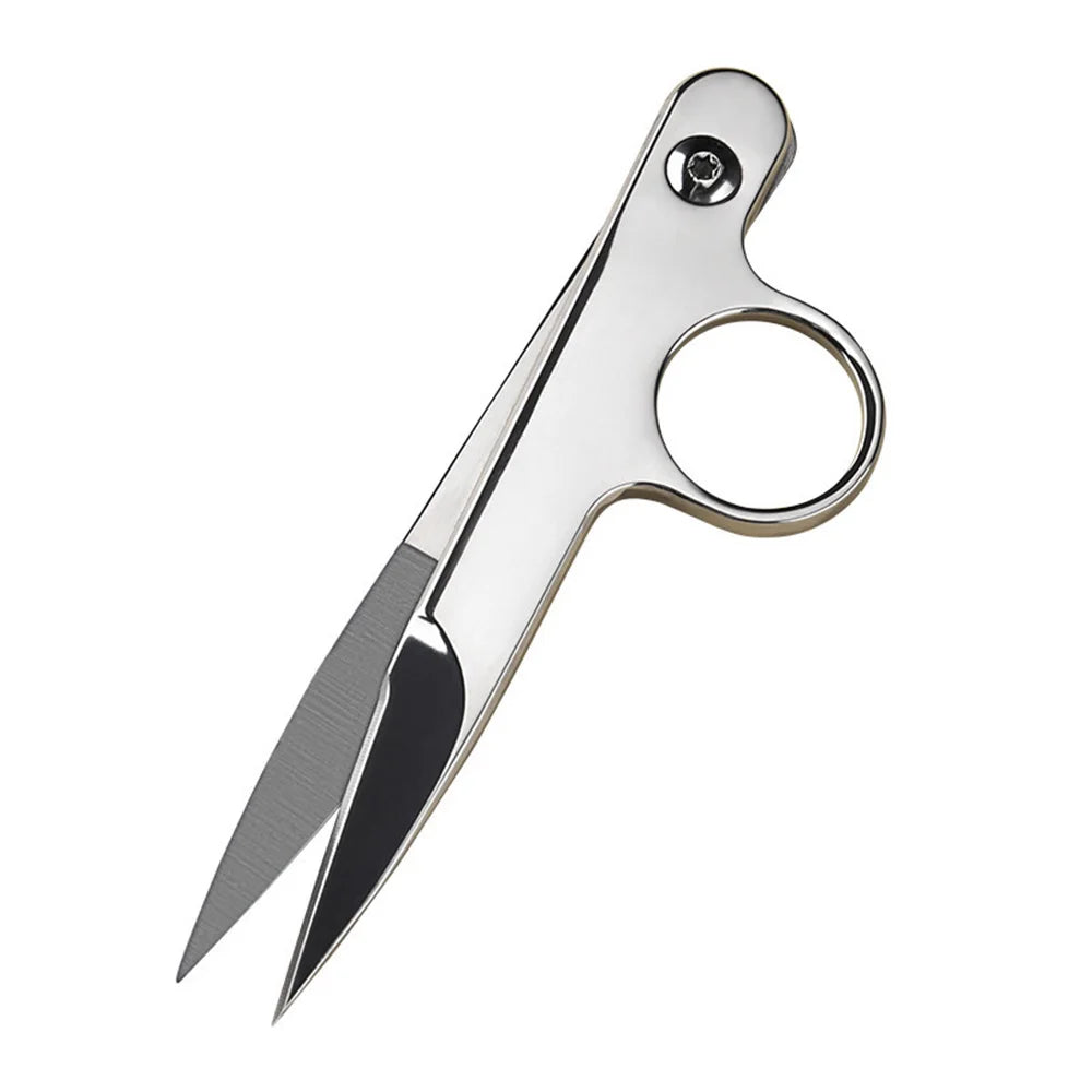 Sewing Scissors For Fabric Profession Stainless Steel Thread Scissors Embroidery Food Meat Ceramic Scissors Yarn Shears Tools Oasis Select Silvery-1Pc