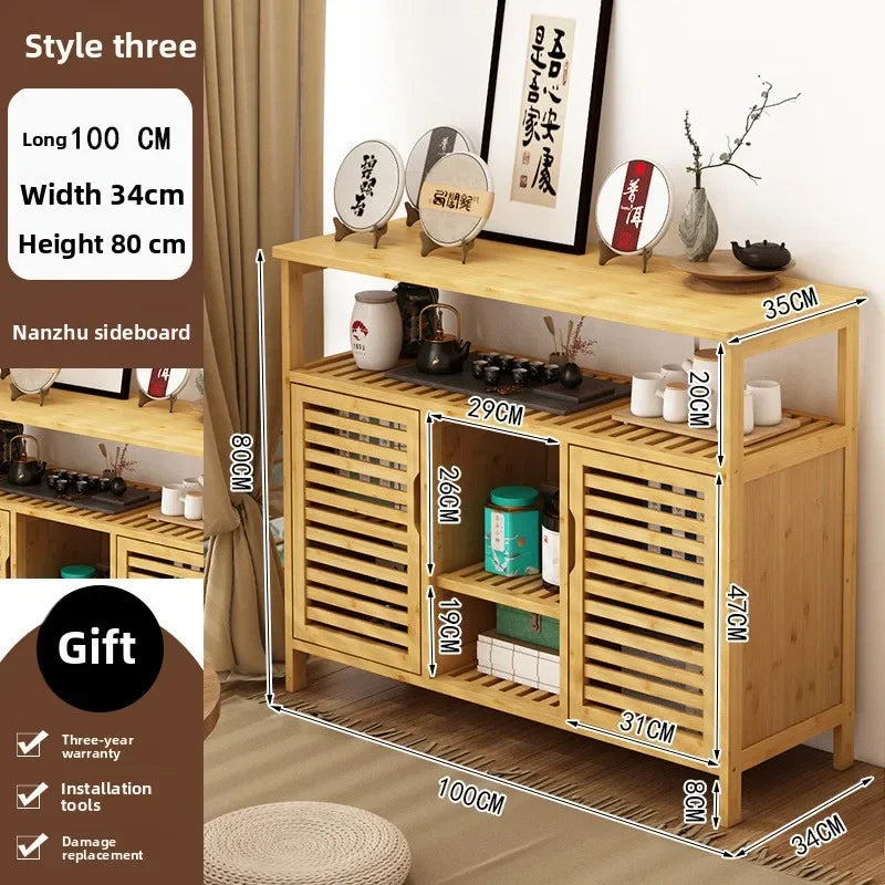 Multi-functional Dining side cabinet Kitchen locker Living room storage cabinet Multi-layer narrow crack shelf cabinet Oasis Select Small double door