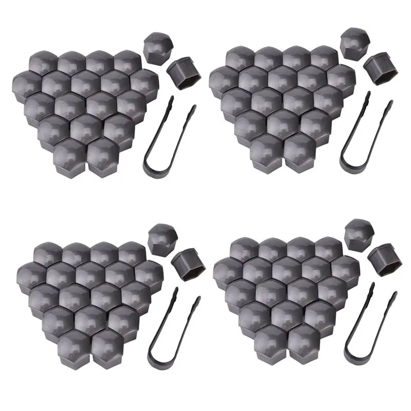 20/40/60/80pcs Car Wheel Nut Cap 17/19/21mm Protective Cap Rust Proof Wheel Hub Screw Cover Tire Nut Bolt External Decoration Oasis Select 80pcs-Gray 19mm