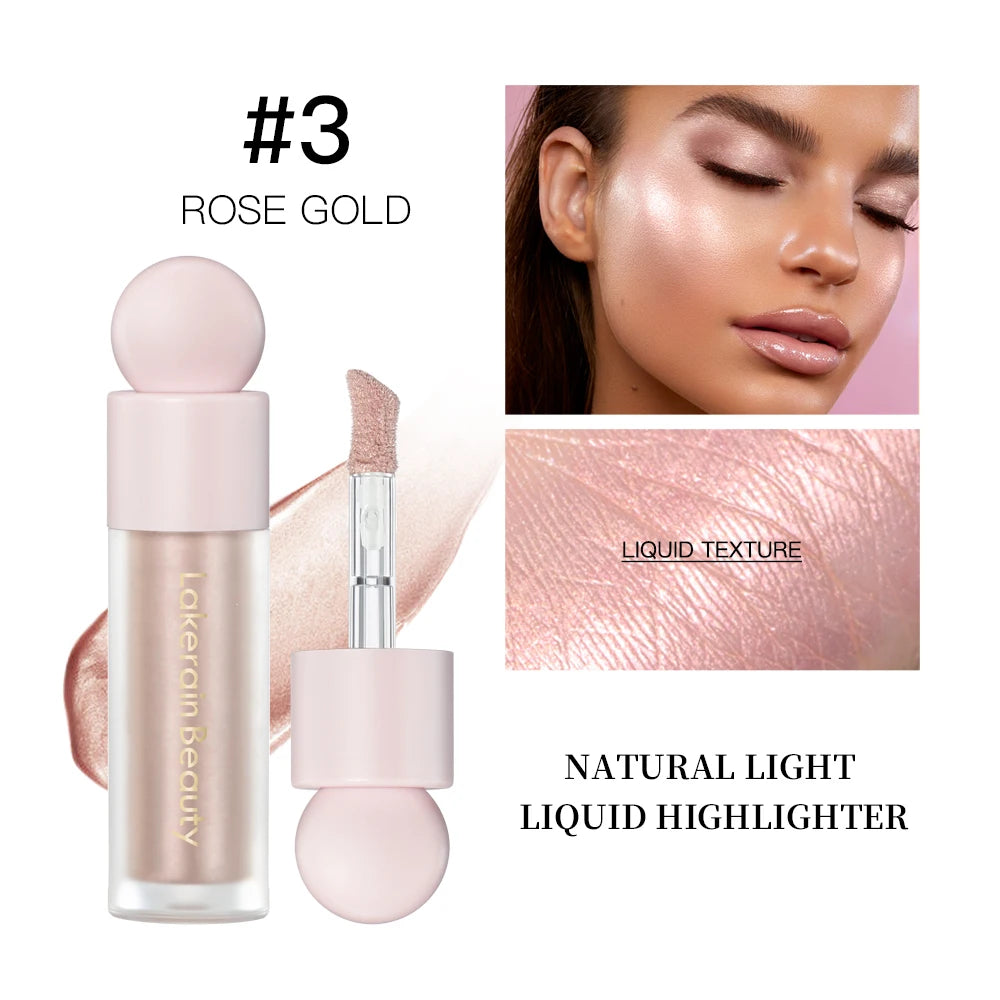 4Color Face Liquid Highlighter Bronzer Contouring Highlight Fluid Makeup Face Shimmer Shine High Lighter Iluminador Maquillaje Oasis Select 3