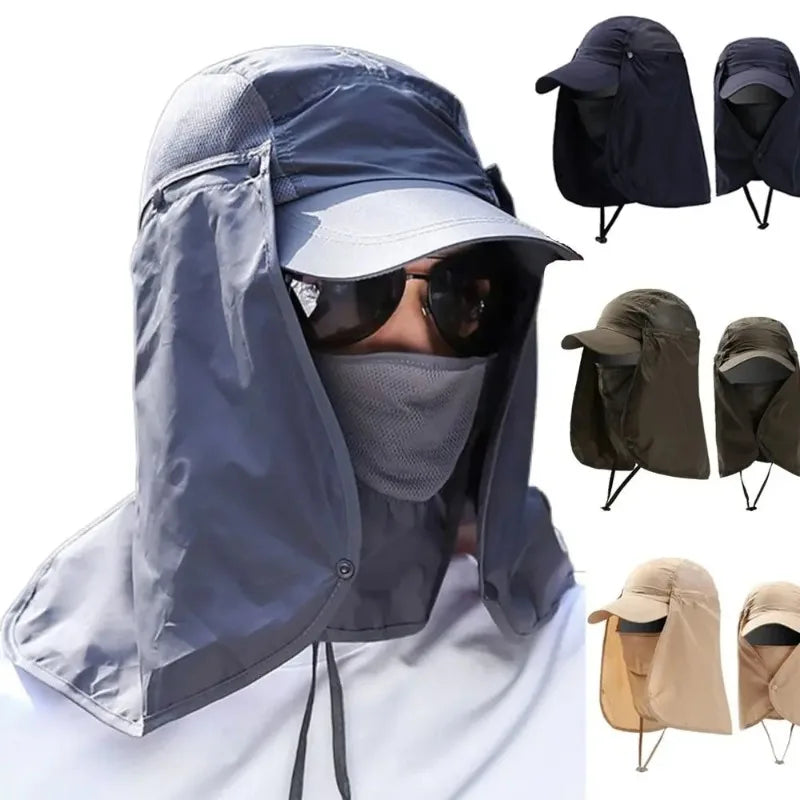 Summer Men's Quick Drying Breathable Fishing Hat Outdoor Hiking Fishing Hat UV Resistant Waterproof and Sunshade Oasis Select