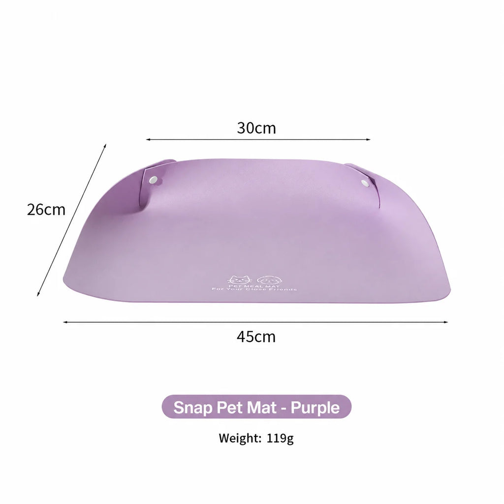 PU Leather Pet Feeding Mat – Waterproof Non-Slip Bowl Holder