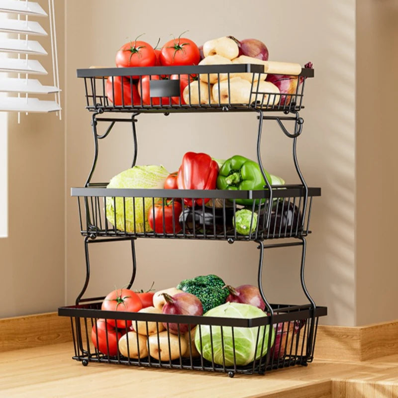 Fruit basket restaurant snack storage fruit basket wrought iron kitchen countertop removable fruit and vegetable storage basket Oasis Select