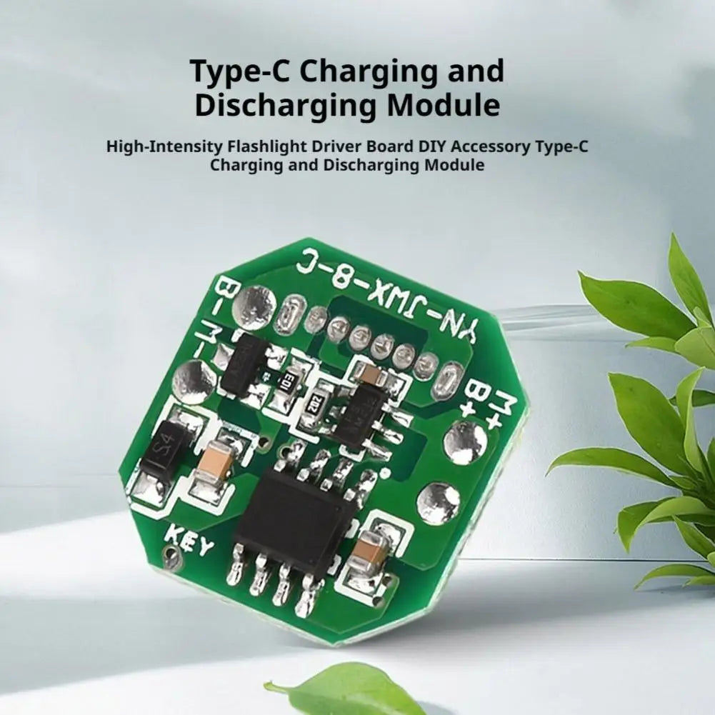 All-in-One Flashlight Driver Module – Type-C, 18650 & 10W LED