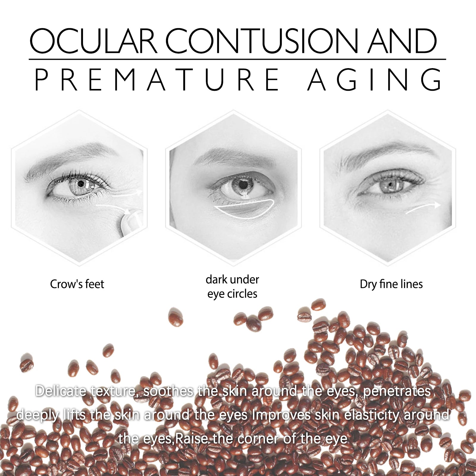 Firming Eye Gel Lighten Fine Lines Dark Circles Lifting Puffy Remover Eye Bags Anti-Puffiness Moisturizing Brightening Eye Care Oasis Select