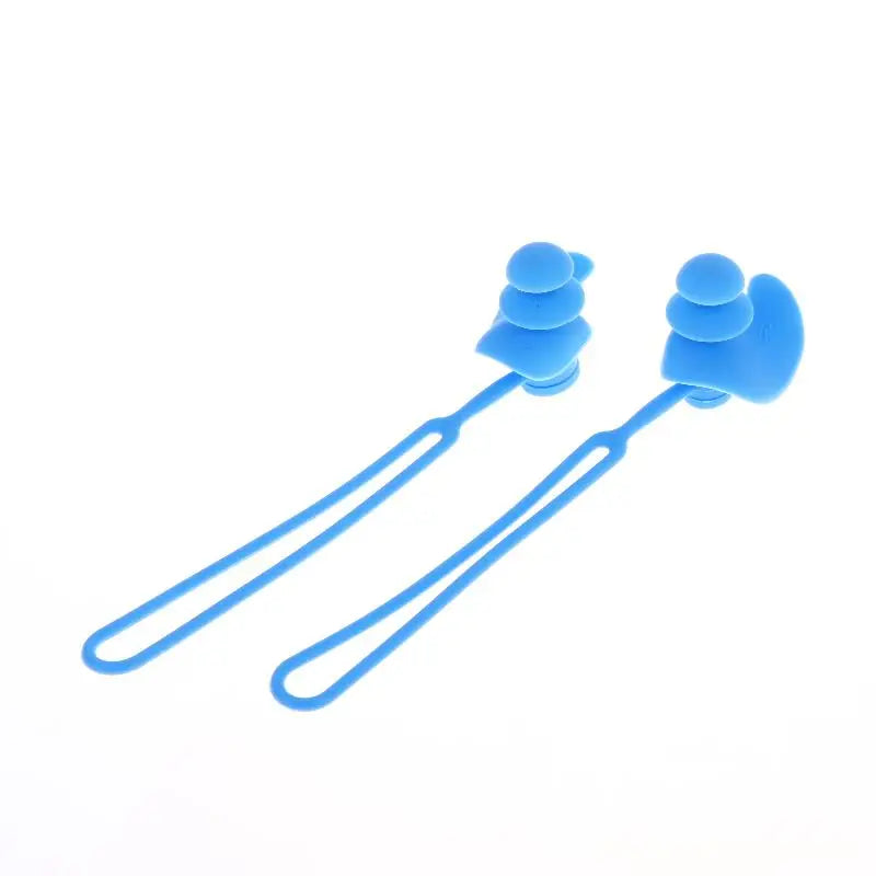 Silicone Swimming Ear Plugs with Lanyard – Waterproof 1 Pair